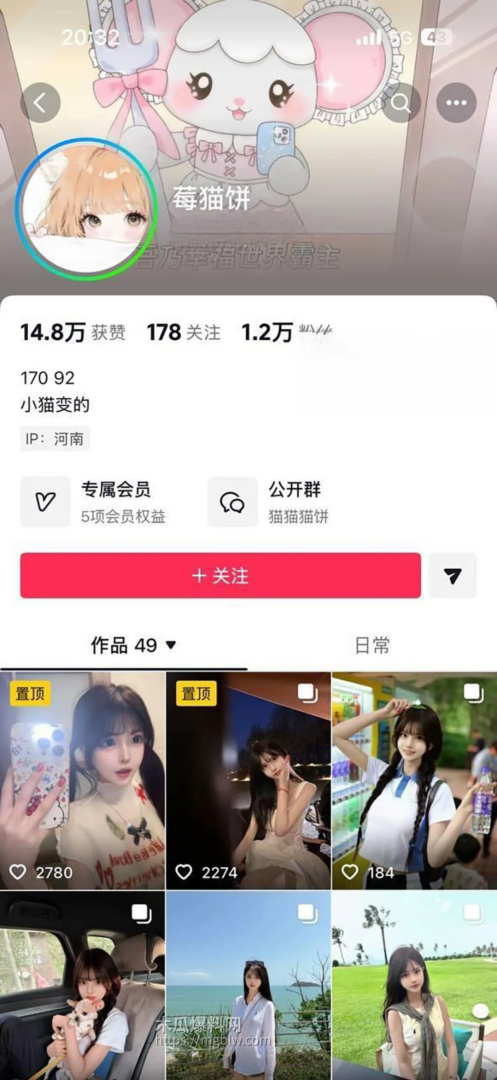 抖音网红莓猫饼1